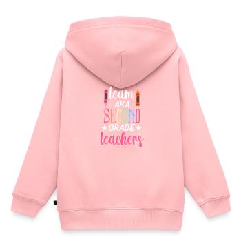 2nd Grade Teachers - Kinder Premium Organic Hoodie - Rosa - Hinten - AI Model Kid Female (0cm)