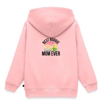 Wellensittich - Kinder Premium Organic Hoodie - Rosa - Hinten - AI Model Kid Female (0cm)