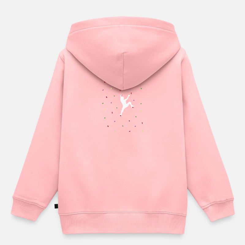 Escalade en bloc escalade - Sweat Premium à capuche enfant bio - rose