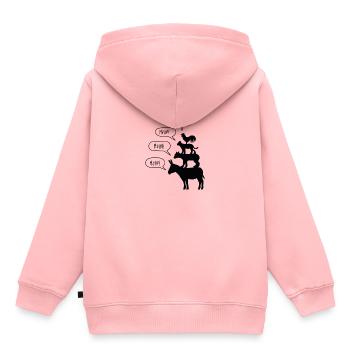 Bremer Stadtmusikanten Märchen Gebrüder Grimm - Kinder Premium Organic Hoodie - Rosa - Hinten - AI Model Kid Female (0cm)