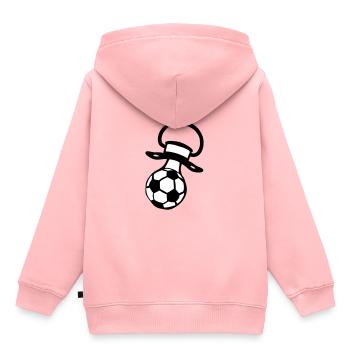Fußball Schnuller Baby Lutscher 0 - Kinder Premium Organic Hoodie - Rosa - Hinten - AI Model Kid Female (0cm)