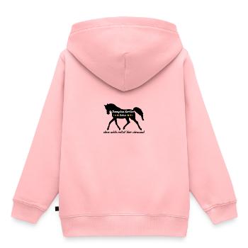 Champion Service ohne mich reitet hier niemand - Kinder Premium Organic Hoodie - Rosa - Hinten - AI Model Kid Female (0cm)