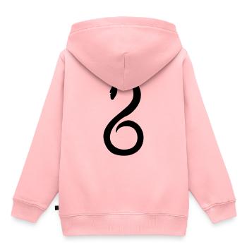 Schlange Abstrakt Geschenkidee Medizin Symbol - Kinder Premium Organic Hoodie - Rosa - Hinten - AI Model Kid Female (0cm)