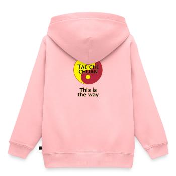 Tai Chi Chuan This is the way Yin Yang Taiji Vekto - Kinder Premium Organic Hoodie - Rosa - Hinten - AI Model Kid Female (0cm)