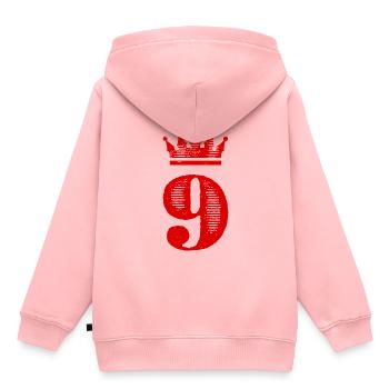 9 Couronne numérique - Sweat Premium à capuche enfant bio - rose - Dos - AI Model Kid Female (0cm)