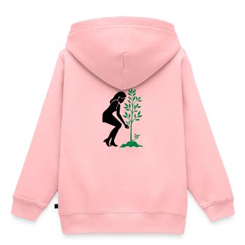 Planting Nature Conservation Tree - Kids Premium Organic Hoodie - rose - Back - AI Model Kid Female (0cm)