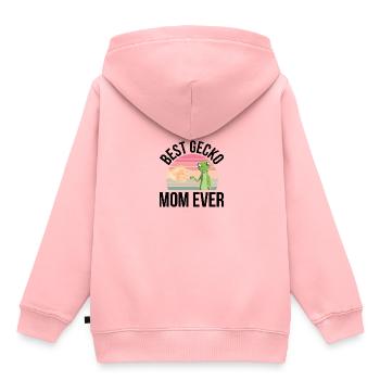 Gecko - Sweat Premium à capuche enfant bio - rose - Dos - AI Model Kid Female (0cm)