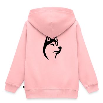 Husky - Sweat Premium à capuche enfant bio - rose - Dos - AI Model Kid Female (0cm)