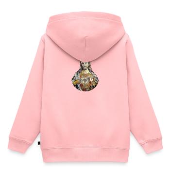 Kandinski Jésus Christ Jésus-Christ * Art de Jésus - Sweat Premium à capuche enfant bio - rose - Dos - AI Model Kid Female (0cm)