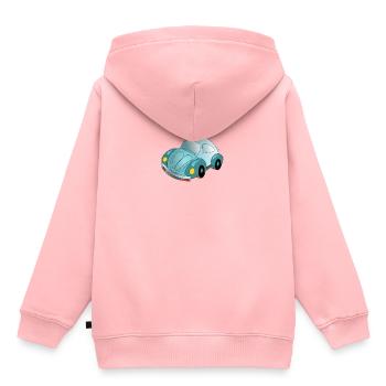 voiture - Sweat Premium à capuche enfant bio - rose - Dos - AI Model Kid Female (0cm)
