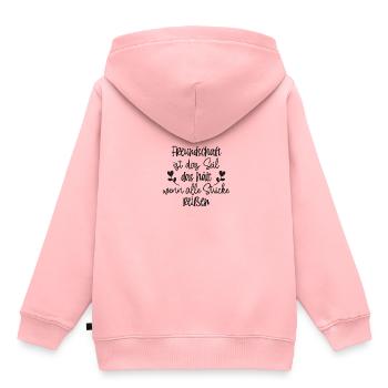Freundschaft ist das Seil das - Kinder Premium Organic Hoodie - Rosa - Hinten - AI Model Kid Female (0cm)