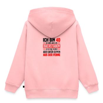 40 Geburtstag - Kinder Premium Organic Hoodie - Rosa - Hinten - AI Model Kid Female (0cm)