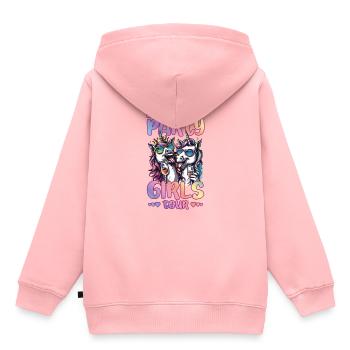 Visite des filles d’anniversaire - Sweat Premium à capuche enfant bio - rose - Dos - AI Model Kid Female (0cm)