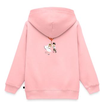 Maman et papa - Jeunes mariés - Sweat Premium à capuche enfant bio - rose - Dos - AI Model Kid Female (0cm)