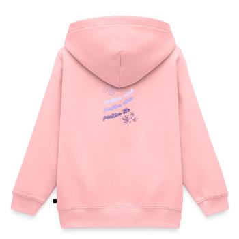 Positive mind, positive vibes, positive life - Kinder Premium Organic Hoodie - Rosa - Hinten - AI Model Kid Female (0cm)