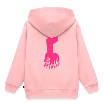 BECAUSE I AM THE FORCE - Kinder Premium Organic Hoodie - Rosa - Hinten - AI Model Kid Female (0cm)