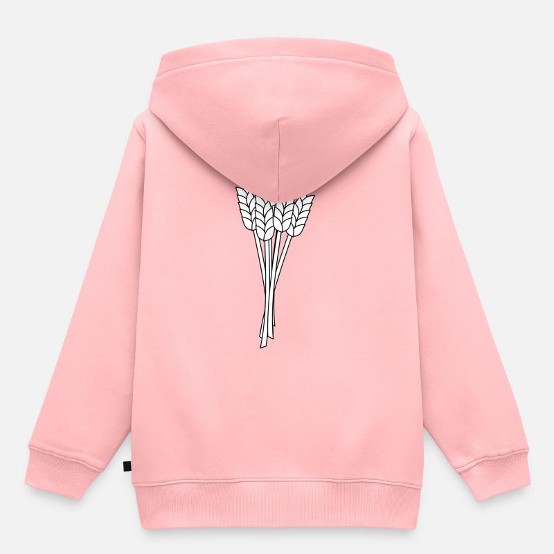 getreide corn cereal wheat weizen veggie gemuese v - Kinder Premium Organic Hoodie - Rosa