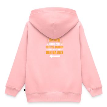 Mit der da 25. Hochzeitstag Silberhochzeit - Kinder Premium Organic Hoodie - Rosa - Hinten - AI Model Kid Female (0cm)
