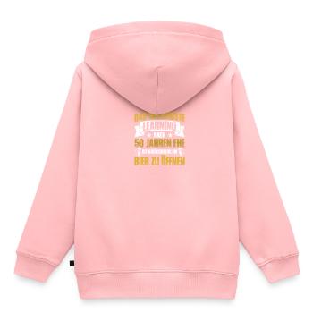 Learning 50. Hochzeitstag Goldene Hochzeit - Kinder Premium Organic Hoodie - Rosa - Hinten - AI Model Kid Female (0cm)