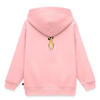 Erdmännchen - Kinder Premium Organic Hoodie - Rosa - Hinten - AI Model Kid Female (0cm)