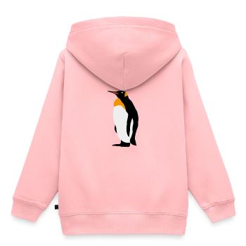 manchot - Sweat Premium à capuche enfant bio - rose - Dos - AI Model Kid Female (0cm)