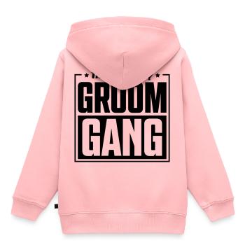 gang de marié - Sweat Premium à capuche enfant bio - rose - Dos - AI Model Kid Female (0cm)