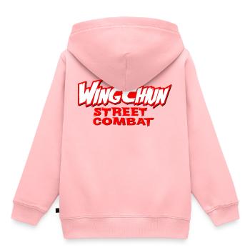Street combat Wing Chun shirt - Kids Premium Organic Hoodie - rose - Back - AI Model Kid Female (0cm)