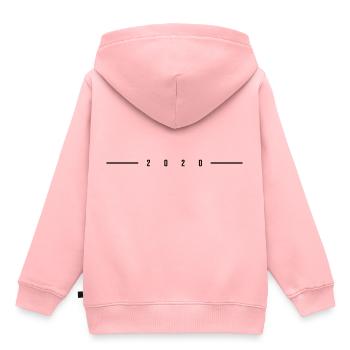 2020 dashed - Kids Premium Organic Hoodie - rose - Back - AI Model Kid Female (0cm)