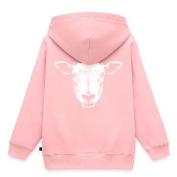 Sheep / Lamb / Head - Kids Premium Organic Hoodie - rose - Back - AI Model Kid Female (0cm)