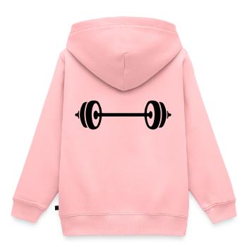 halter symbool - Kinder Premium hoodie biologisch - roze - Achter - AI Model Kid Female (0cm)