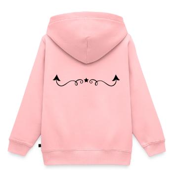 ornamente element pfeil - Kinder Premium Organic Hoodie - Rosa - Hinten - AI Model Kid Female (0cm)