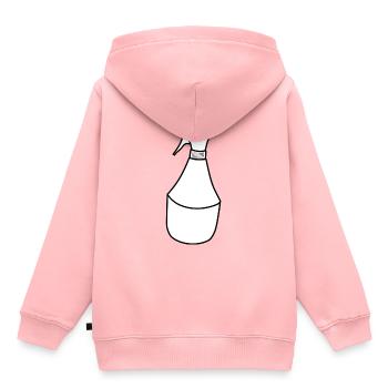Nettoyage Nettoyage Nettoyage dame balai wischmop73 - Sweat Premium à capuche enfant bio - rose - Dos - AI Model Kid Female (0cm)