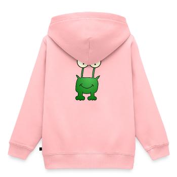 dessin animé grenouille - Sweat Premium à capuche enfant bio - rose - Dos - AI Model Kid Female (0cm)