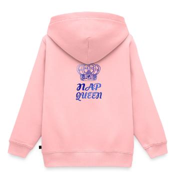 nap queen faul lustig spruch - Kinder Premium Organic Hoodie - Rosa - Hinten - AI Model Kid Female (0cm)