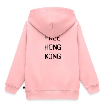 Hong Kong gratuit - Sweat Premium à capuche enfant bio - rose - Dos - AI Model Kid Female (0cm)