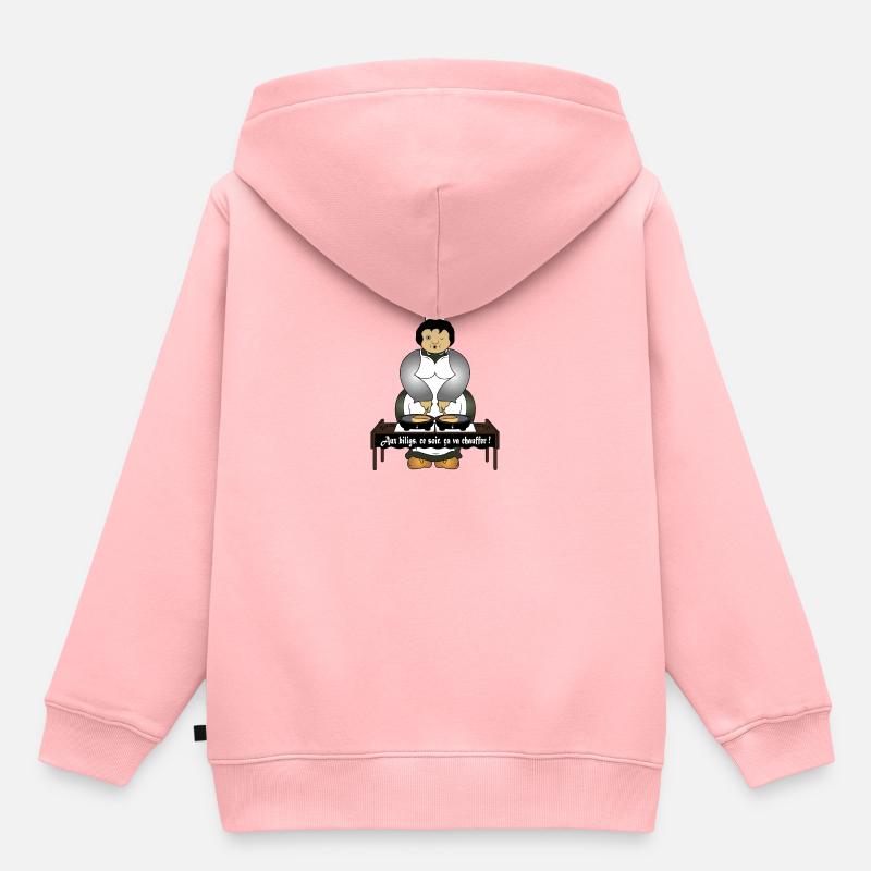 Dj bretonne - Sweat Premium à capuche enfant bio - rose