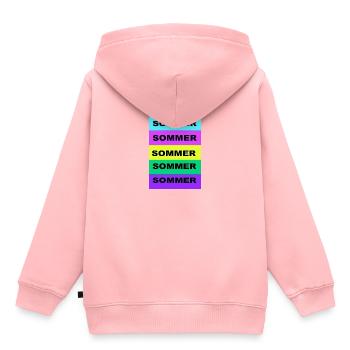 Sommer Sommer Sommer - Kinder Premium Organic Hoodie - Rosa - Hinten - AI Model Kid Female (0cm)