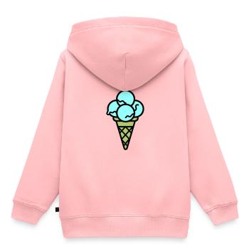 Eicreme Eis Lecker - Kinder Premium Organic Hoodie - Rosa - Hinten - AI Model Kid Female (0cm)