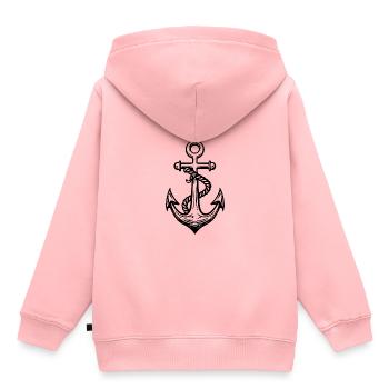 Ancre - Sweat Premium à capuche enfant bio - rose - Dos - AI Model Kid Female (0cm)
