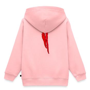 Chili Piment Piment Piment Poivre Paprika Nourriture épicée - Sweat Premium à capuche enfant bio - rose - Dos - AI Model Kid Female (0cm)