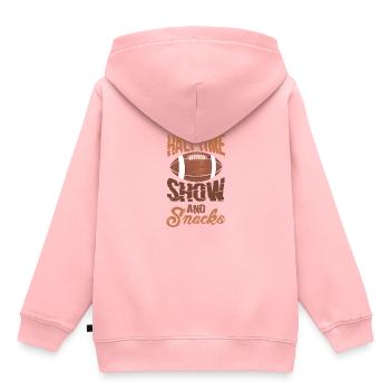 Je suis juste ici pour le spectacle de la mi-temps et les collations - Sweat Premium à capuche enfant bio - rose - Dos - AI Model Kid Female (0cm)