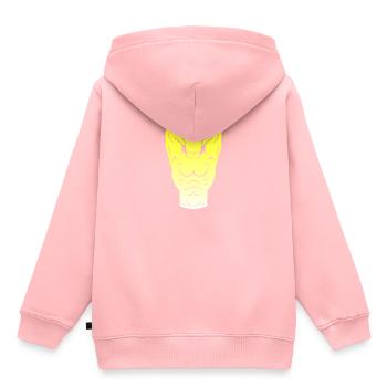 Musculation - Sweat Premium à capuche enfant bio - rose - Dos - AI Model Kid Female (0cm)
