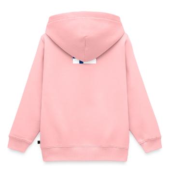 Staatsflagge von Finnland (klein) - Kinder Premium Organic Hoodie - Rosa - Hinten - AI Model Kid Female (0cm)