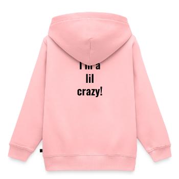 Je suis fou ! - Sweat Premium à capuche enfant bio - rose - Dos - AI Model Kid Female (0cm)