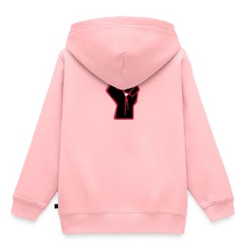 Fist with heart - Kids Premium Organic Hoodie - rose - Back - AI Model Kid Female (0cm)