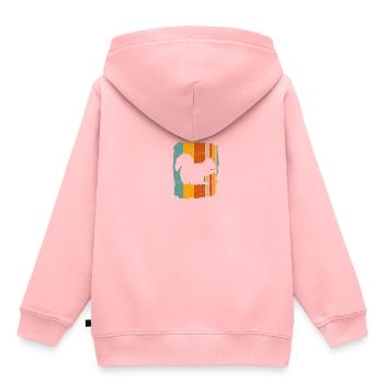 Écureuil - Sweat Premium à capuche enfant bio - rose - Dos - AI Model Kid Female (0cm)