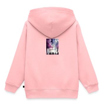 Japanese Streetwear Aesthetic - Kids Premium Organic Hoodie - rose - Back - AI Model Kid Female (0cm)