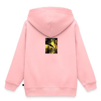 Japanisch Streetwear Aesthetic - Kinder Premium Organic Hoodie - Rosa - Hinten - AI Model Kid Female (0cm)