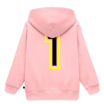 1 Nombre Collège - Sweat Premium à capuche enfant bio - rose - Dos - AI Model Kid Female (0cm)