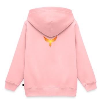 Phoenix Symbol - Kinder Premium Organic Hoodie - Rosa - Hinten - AI Model Kid Female (0cm)